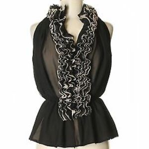 ROBERT RODRIGUEZ/ Target Black Ruffled Top